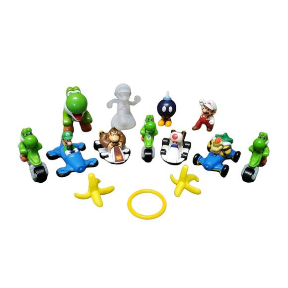 Nintendo McDonald's Mario Kart Happy Meal Toys • Mario Luigi Toad Yoshi Donkey - Picture 1 of 5